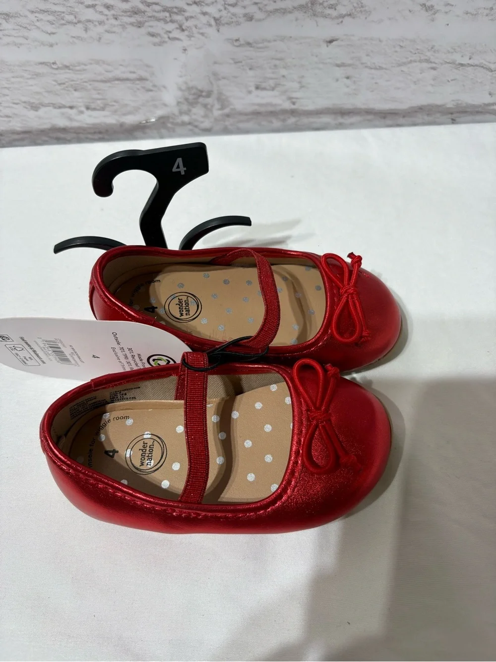 wonder nation Red Mary Jane Ballet Flats for Girls
